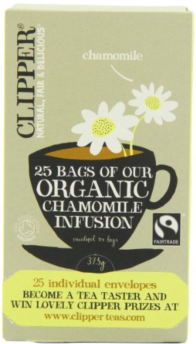 Clipper Organic Chamomile 25 Teabags (Pack of 6, Total 150 Teabags)