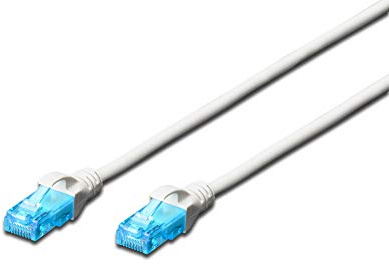 DIGITUS LAN Kabel Cat 5e – 3 m – U/UTP Ungeschirmt – Weiß | 1 Gbit/s – PVC-Mantel – AWG 26/7 – RJ45 Netzwerkkabel Patchkabel – Kompatibel zu Cat 6A und Cat 5e