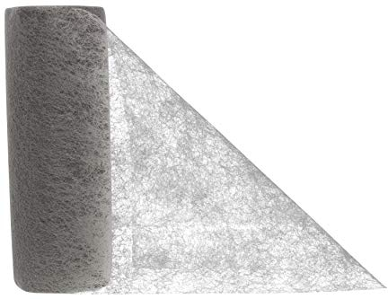 jb® 20m Tischband Tischläufer Tischvlies Vlies Vliesband Kommunion Konfirmation Tischdeko Band Dekostoff Deko Breite 23cm (dunkelgrau/anthrazit)