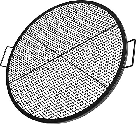 Stanbroil Heavy Duty X-Marks Fire Pit Cooking Grill Grates with Support X Wire - Outdoor Round BBQ Campfire Grill Grid - Camping Cookware, 36-Inch
