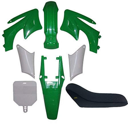 Pocketbike 2 Takt Mini Cross KDX Orion Verkleidungs SET + Sitz - Grün