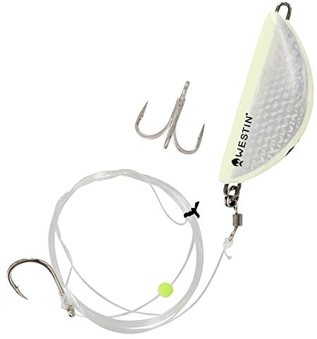 Westin Halibut Anti Twist - Naturködermontage für Heilbutt, Gewicht:350g, Farbe:Glow