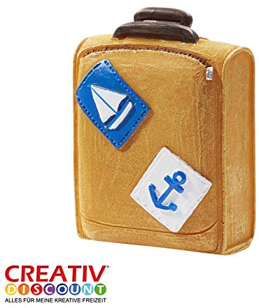 CREATIV DISCOUNT® NEU Miniatur- Reisekoffer, 3,2 x 2,5 x 5,3cm