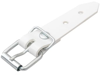 LYSEL® Schnallkappe Riemen Rollschnalle für Anhänger-Planen weiß