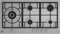 Piano cottura 5 Fuochi a gas da 90 cm colore Inox HIML 95225 SXE