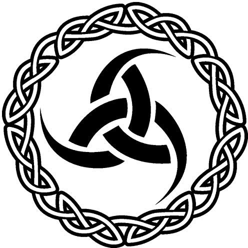 Samunshi® Wandtattoo Odins drei Hörner mit Knoten A Wotansknoten Wandaufkleber Wandsticker Aufkleber 50 x 50cm schwarz