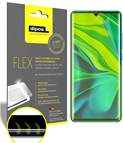 dipos I 2X Protector de Pantalla Compatible con Xiaomi Mi Note 10 Pro - Cobertura 100% para Pantalla I 3D Full Cover láminas Protectoras