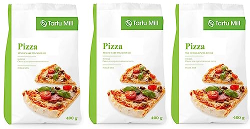 3x 400g Pizza Base Mix Just add Water Premium Instant Dough Mix Tartu Mill (1.2kg Pizza Mix)