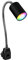 ledscom.de GU10 Steckdosenlampe WAIKA Schwanenhals, Schalter, schwarz inkl. Smart Home RGBW GU10 LED