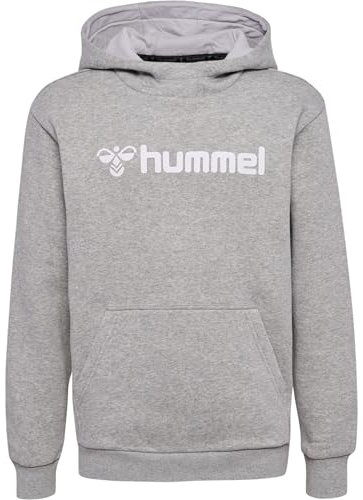 hummel Unisex Kinder Hmlmover Cotton Hoodie Kids Sweatshirt, Grey Melange, 128 EU