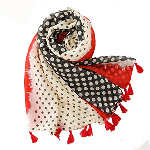 FAIRYGATE Schal Leicht und Weich Schals & Tücher für Damen Sommer Herbst Winter Tuch Elegant Quaste Groß Vintage Wickelschal Halstuch mit Quaste Stola Ausverkauf 0241