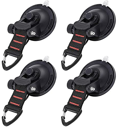 Ventosa resistente, con ventosa laterale auto, con gancio girevole a 360°, ventosa multiuso per campeggio, tenda da sole, barca, campeggio