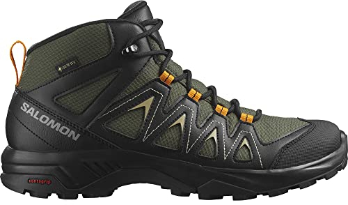 SALOMON X Braze Mid Gore-tex, Scarpe da Arrampicata Alta Uomo, Verde/Nero (Olive Night Black Gray Green), 44 EU