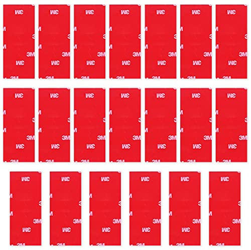 20 Piezas 3M Vhb, Weddhuis 3M Adhesivo de Doble Cara Extra Fuerte 3M Almohadilla Adhesiva de Doble Cara Extra Fuerte para Cinta Transparente Cuadrada de Doble Cara, Pisos y Paredes (25 x 50 mm)