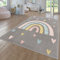 TT Home Teppich Kinderzimmer Kinderzimmerteppich Junge Mädchen Kinderteppich Modern Soft, Farbe: Grau 2, Größe:120 cm Rund