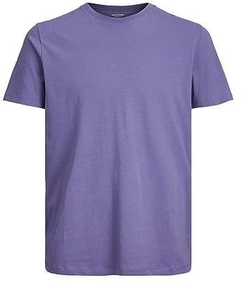 JACK & JONES JJEORGANIC BASIC TEE SS O-NECK NOOS, T-shirt, Uomo, Viola (Twilight Purple), L
