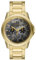 Armani Exchange Uhr für Herren , QuarzMultifunktionswerk, 44MM Gold Edelstahlgehäuse mit Edelstahlarmband, AX1737