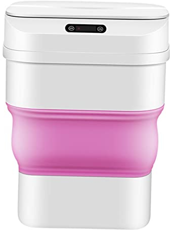 misppro Poubelle automatique pour cuisine, salle de bain, bureau, corbeille à papier – Rose