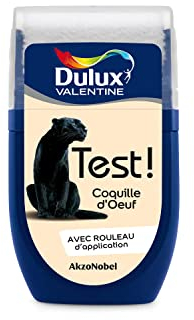 Dulux Valentine Peinture Testeur Crème de Couleur - Murs et Boiseries - Mat - Couleur Coquille d'Œuf 30 ml