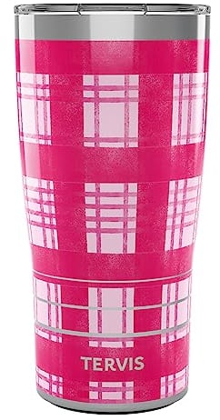 Tervis Hot Pink Gingham Isolierter Becher, Edelstahl