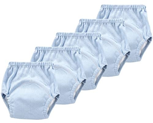 Wiederverwendbare Töpfchen-Trainingshose für Mädchen und Jungen, 5 Packungen, Baby-Unterwäsche für Kleinkinder, auslaufsichere Netz-Töpfchen-Trainingshose aus Baumwolle, 0–5 Jahre