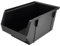Growcery Small Stackable Black Plastic Storage Bins 150(W) x 230(D) mm - Multipurpose Organizing Containers for Home, Garage, Parts, Tools, and Warehouse Picking (10)