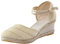 Sandales Confort Femme Pied Large Bout Ouvert Bride à la Cheville Espadrilles Sandale à Talon Compensé Été Classique Sandales Compensées pour Femmes