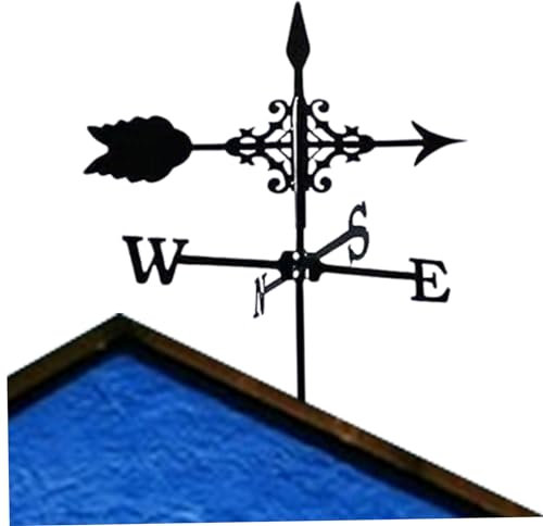 Metall-Wetterfahnen, Windrichtungsanzeiger aus Edelstahl mit Pfeil, Dachmontage-Wetterfahnendekorationen for Yard Garden Farm/398