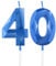 Königsblaue Kerzen zum 40th Geburtstag, 3D blaue Zahl 40 Kerze für Kuchen, Frauen Männer 40th Geburtstag Dekorationen, blaue Kuchendekorationen, blaue Kerze Kuchen für Geburtstagsfeier Hochzeitstag