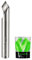 SHARPRO Chamfer Router Bits V Groove O Flute Spiral Router Bit 60 Degree 1/4 Inch Shank CNC Carbide V-bit for Engraving and Chamfering Lettering, Ideal for Wood, Metals(HB125-400) and PVC