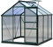 Outsunny Serra da Giardino in Policarbonato e Alluminio con Porta Scorrevole e Pannelli Anti-UV, 190x192x201cm, Verde