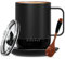 vsitoo S3PRO Rechargeable Heated Coffee Mug 14oz, Self Heating Coffee Mug with Lid and Spoon, APP & Manual Controlled Heated Mug, Temperature Control Smart Mug Warmer with 90 Min Battery Life, Black