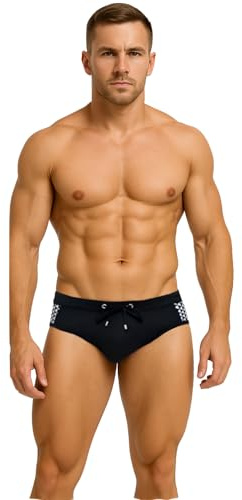 PRTCRZ Men's Swim Briefs: Triangle Design, Adjustable Drawstring, Soft Padding, Fast-Drying, Breathable, Lightweight, and Chlorine-Resistant—Perfect for Swimming, Surfing, and Poolside Activities.