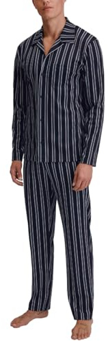 CALIDA Relax Streamline Pyjama Herren | durchgeknöpfter Schlafanzug, weiche Interlock-Qualität und klassischer Reverskragen