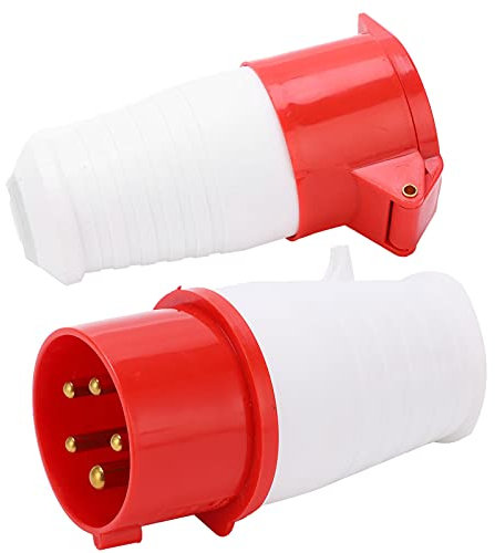 Accoppiatore a spina Culnflun, Accoppiatore a spina industriale in ottone ABS 16A 5 pin, Spina trifase impermeabile 220-380 V per stazionamento aeroportuale industriale