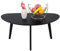 PHOENANCEE Couchtisch Oval, Kleiner Tisch Wohnzimmer, Tischbeine aus massivem Eichenholz, Mitteltisch für Wohnzimmer, 85CM(Schwarz)