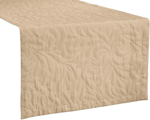 Erwin Müller Tischläufer Cadiz bügelfrei Sand Größe 40x170 cm