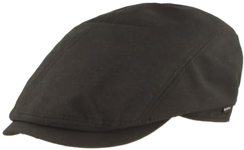 Breiter Herren Schiebermütze Flatcap Schirmmütze Black 59