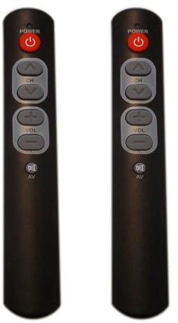Bortivier 2 Mandos A Distancia Universales Inteligentes de 6 Botones con Función de Aprendizaje de Copia por Infrarrojos para TV, STB, DVD, DVB, VCR A