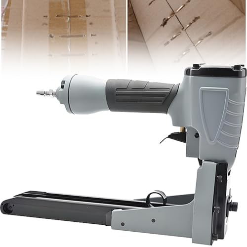 SHENGSHIYU Drucklufttacker 50mm,Kapazität 100 Klammern,Klammerbereich 15-18mm,Passend für 35mm Klammern,Stoßfester Griff,Kraftsparend,Nail Gun für Verpackungslinien (Karton/Kunststoff)