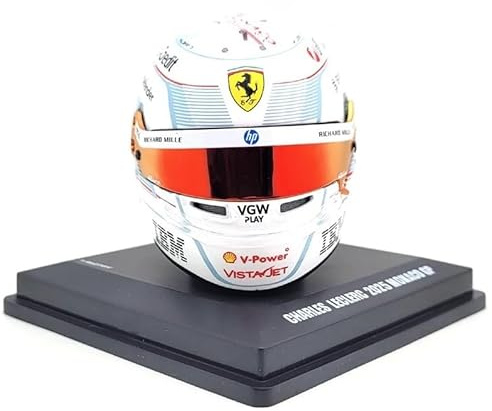Scuderia F1 Team Offizielle 2025 Modellkollektion Charles Leclerc Monaco GP Special Edition 1/5 Scale Mini Helm mit Displaybox