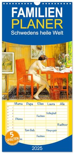 Familienplaner 2025 - Schwedens heile Welt mit 5 Spalten (Wandkalender, 21 cm x 45 cm), CALVENDO
