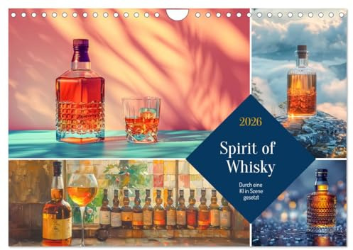 Spirit of Whisky (Wandkalender 2026 DIN A4 quer), CALVENDO Monatskalender: Es ist ein Tribut an die Momente des Genusses und der Ruhe, die ein guter Whisky bietet. (CALVENDO Kunst)