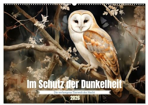 Im Schutz der Dunkelheit (Wandkalender 2026 DIN A2 quer), CALVENDO Monatskalender: Die verborgene Tierwelt der Nacht (CALVENDO Tiere)