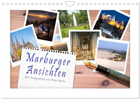 Marburger Ansichten (Wandkalender 2026 DIN A4 quer), CALVENDO Monatskalender: Bilder der romantischen Universitätsstadt an der Lahn (CALVENDO Orte)