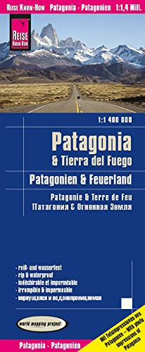 Patagonia & Tierra del Fuego (2022): (world mapping project) (Patagonia & Tierra del Fuego (1:1,400,000)): reiß- und wasserfest (world mapping project)