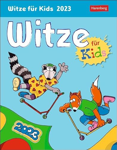 Witze für Kids Tagesabreißkalender 2023. Lustiger Tageskalender für Kinder. Humorvoller Tischkalender 2023 mit täglichen Kinder-Witzen. Kinder-Kalender zum Aufstellen.