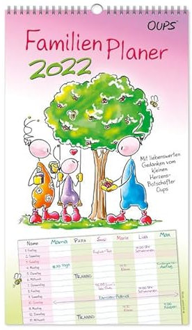 Oups Familienplaner 2022: Mit liebenswerten Gedanken vom kleinen Herzensbotschafter Oups
