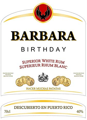 Party People PERSONALISED WHITE RUM BOTTLE LABEL - ANY NAME & MESSAGE