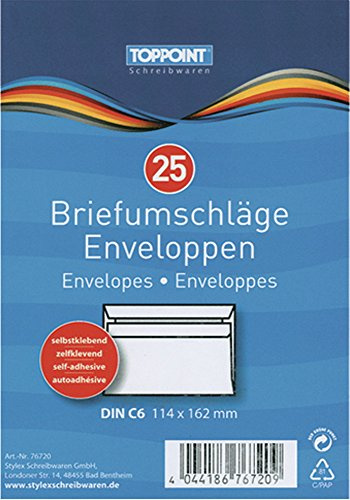 Briefumschläge, C6, weiß, selbstklebend